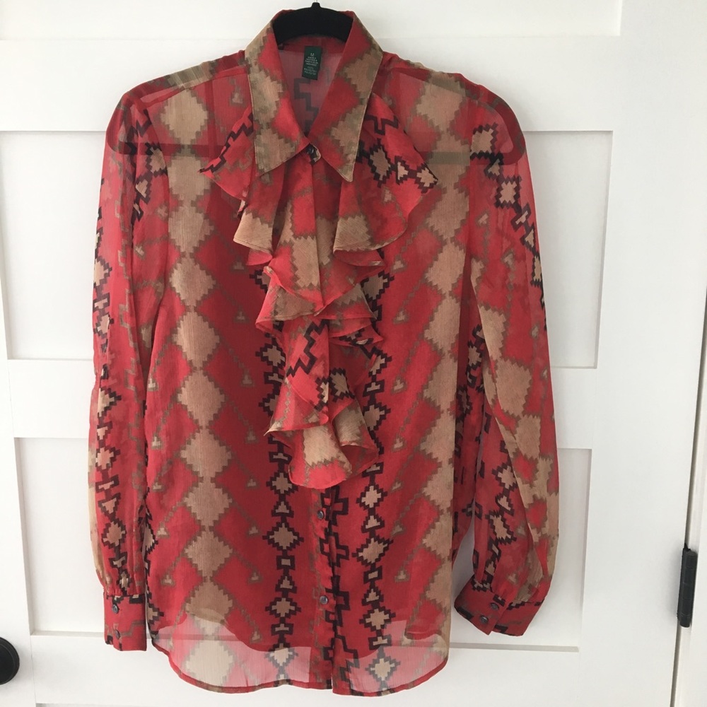 Ralph Lauren aztec print blouse
